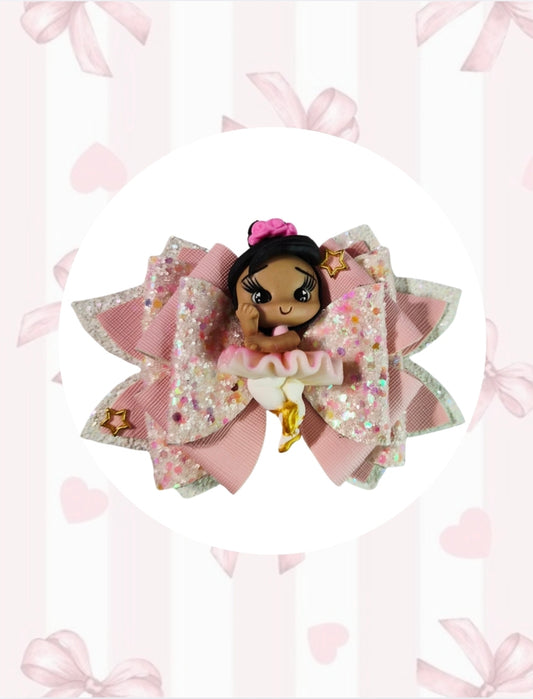Pink Ballerina Hair Bow | LovelyExpressionLLC