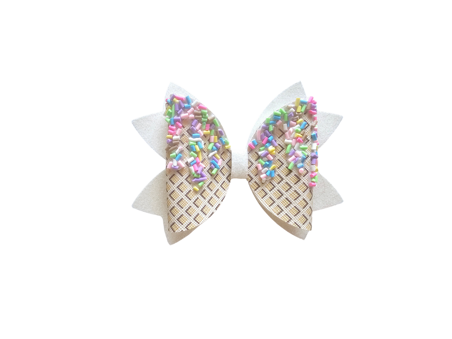 Dripping Ice Cream On A Waffle Cone Hair Bows | Lovely Expression LLC