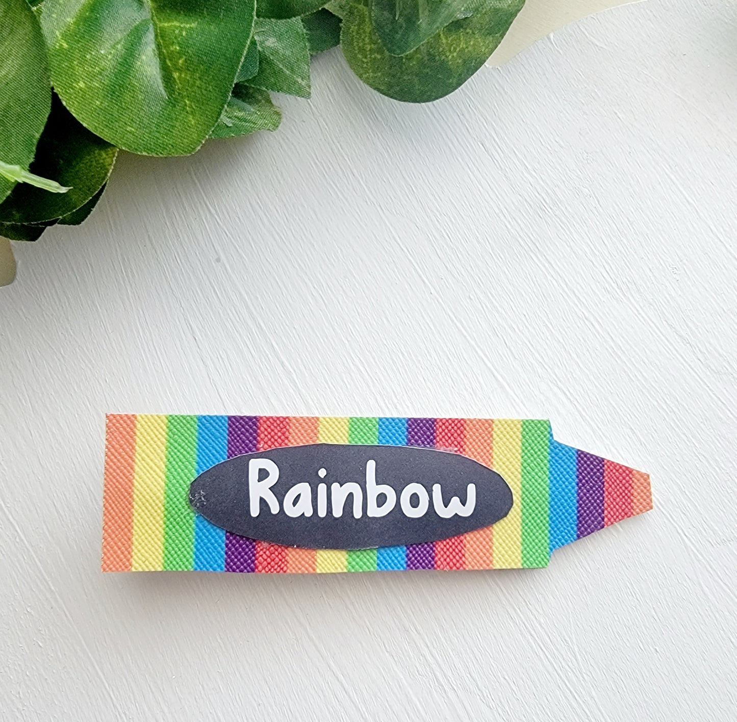 Handmade crayon hair clips for girls, perfect for back-to-school outfits, picture day, and everyday school wear.