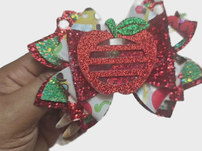 Shaker Apple Hair Bow | Lovely Expression LLC