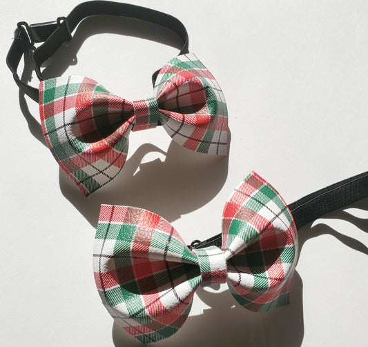 Red and Green Plaid Bow-Ties