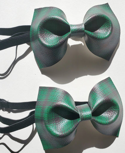 Green and Black Bow-Ties