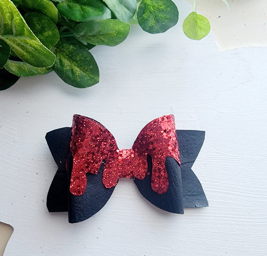 Drippy Blood Hair Bow | LovelyExpressionLLC