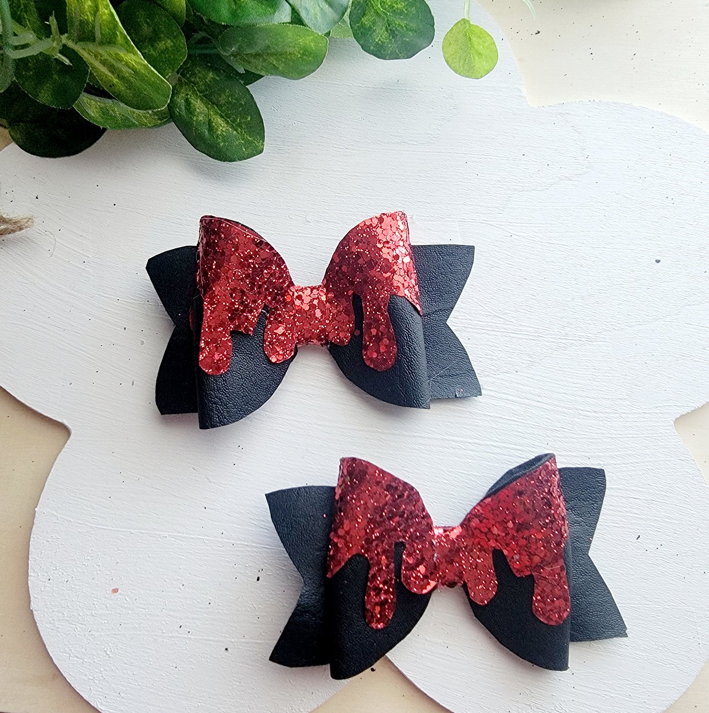 Drippy Blood Hair Bow | LovelyExpressionLLC