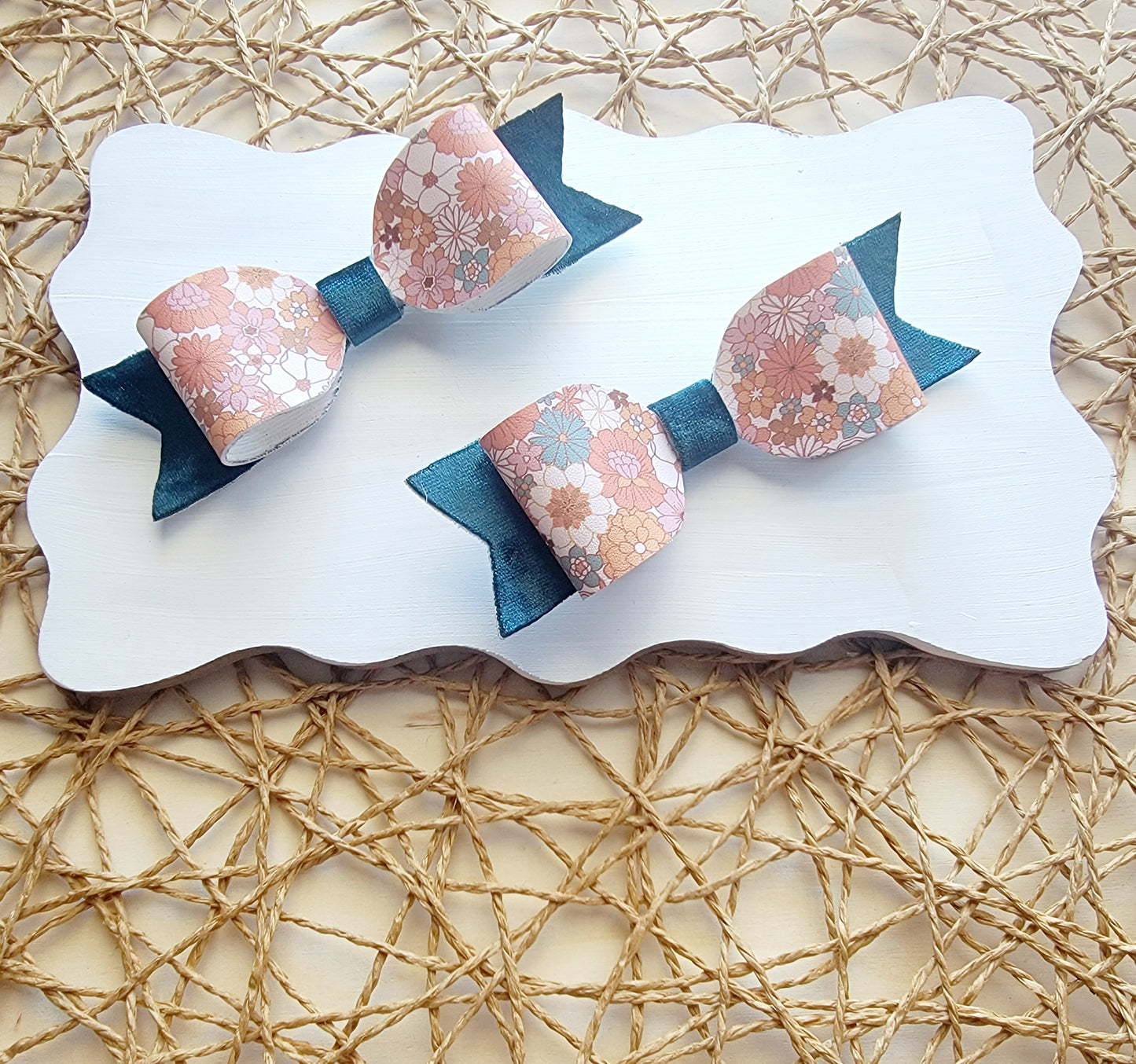 Velvet & Floral Hair Bow Sets | LovelyExpressionLLC